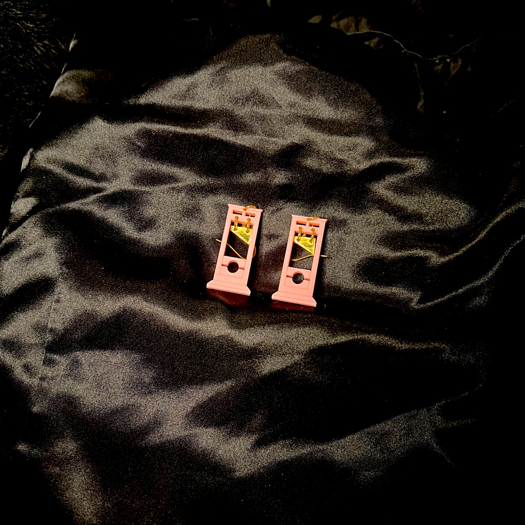 Pink Guillotine Earrings
